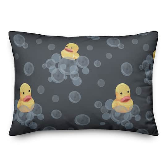 Rubber Duckies Throw Pillow